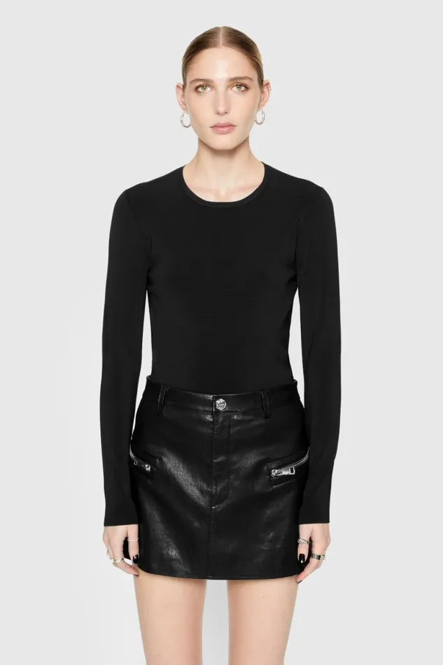Clothing Tops Rebecca Minkoff Bonnie Long Sleeve True Black