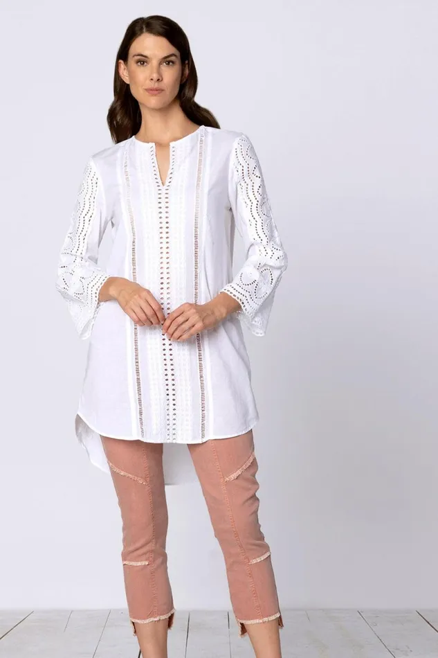 Clothing Tunics XCVI Odila Top White