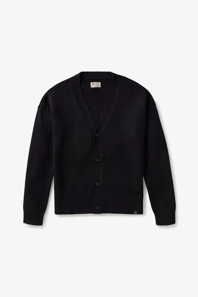 Coats and Jackets Men Fila Baseline Cardigan 001 Black