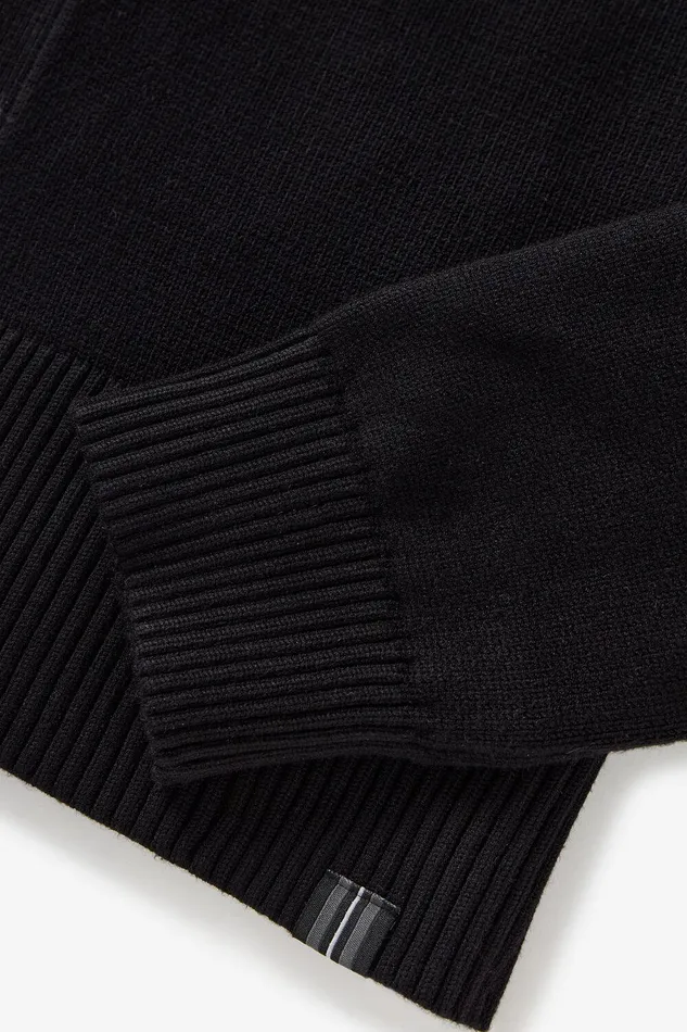 Coats and Jackets Men Fila Baseline Cardigan 001 Black Coats and Jackets Men Fila Baseline Cardigan 001 Black