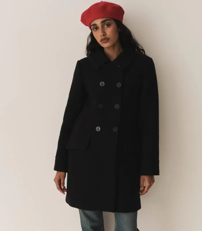 Coats and Jackets Women DEN Wayfarer Coat Deep Navy Coats and Jackets Women DEN Wayfarer Coat Deep Navy