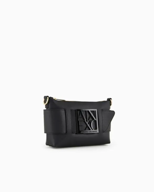 Color Block Shoulder Bag With Maxi Logo Black Women Armani Shoulder Bags Color Block Shoulder Bag With Maxi Logo Black Women Armani Shoulder Bags