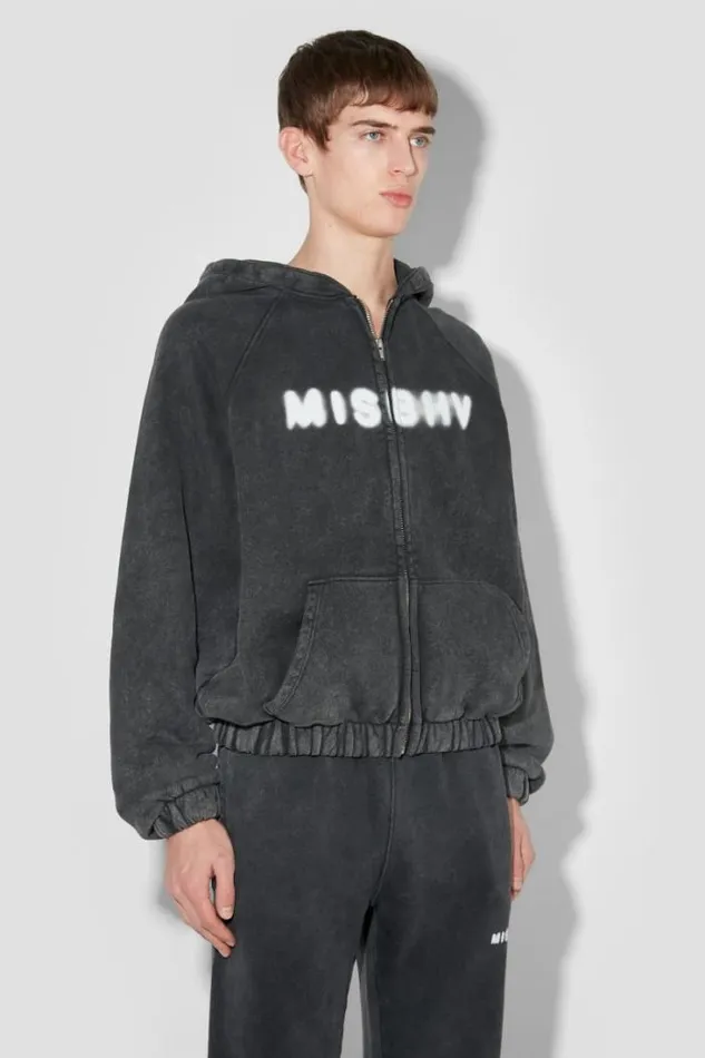 Community Zipped Hoodie Washed Black Men MISBHV Hoodies and Sweats