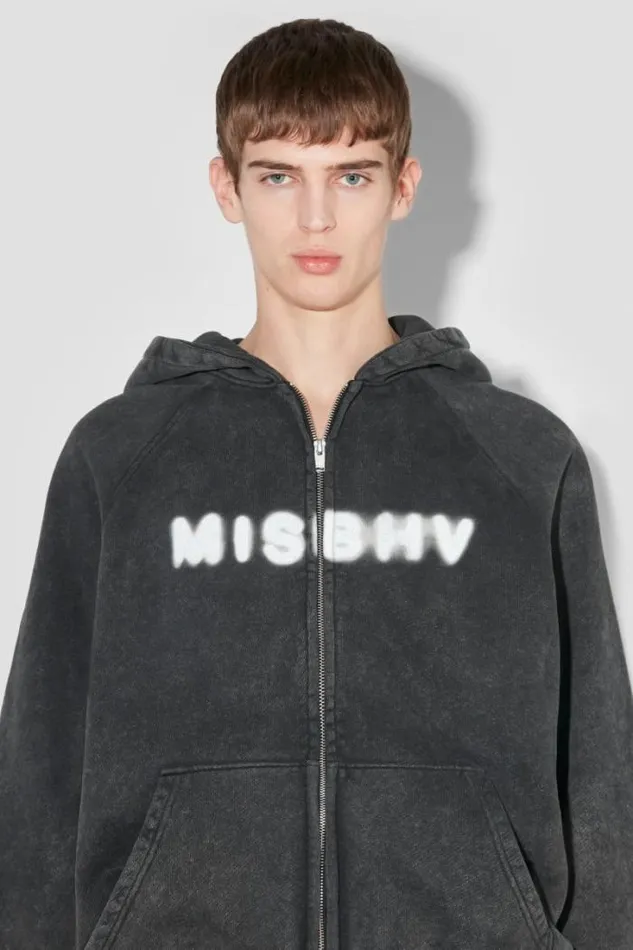 Community Zipped Hoodie Washed Black Men MISBHV Hoodies and Sweats