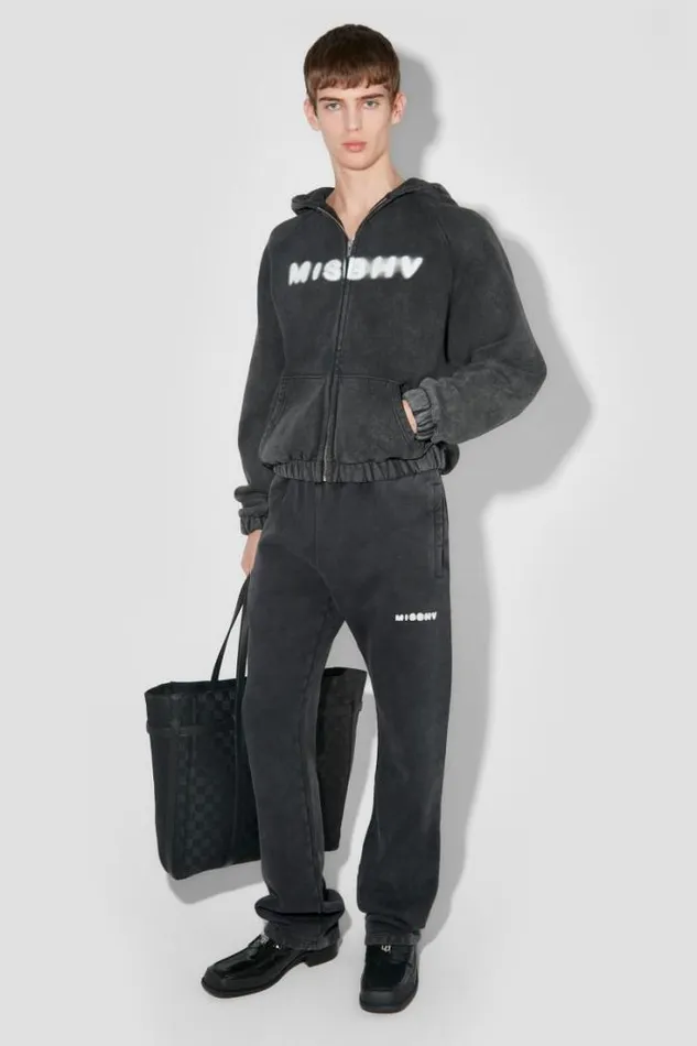 Community Zipped Hoodie Washed Black Men MISBHV Hoodies and Sweats