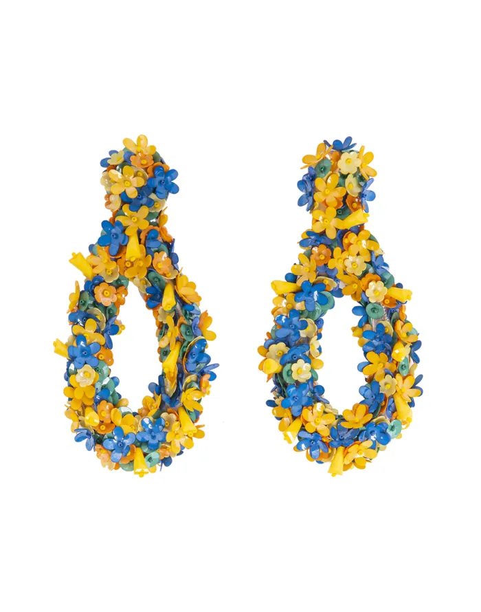 Confetti Hoop Earrings Solid Yellow Women La Double J Jewelry Confetti Hoop Earrings Solid Yellow Women La Double J Jewelry