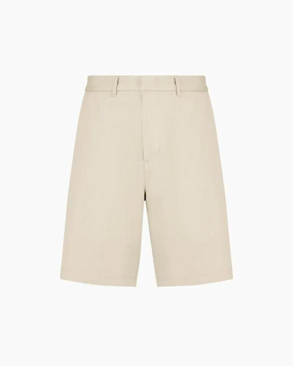 Cotton Twill Bermuda Shorts Beige Men Armani Trousers And Shorts