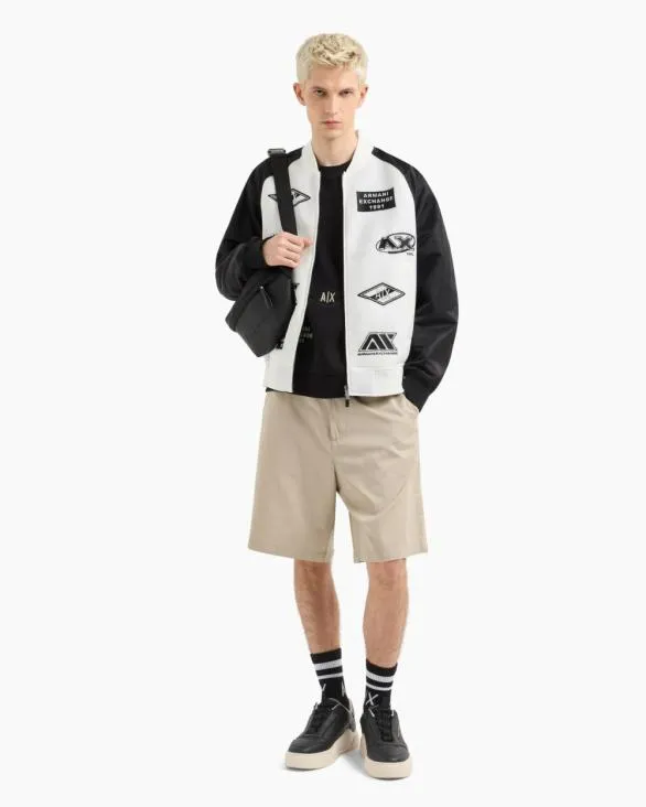 Cotton Twill Bermuda Shorts Beige Men Armani Trousers And Shorts Cotton Twill Bermuda Shorts Beige Men Armani Trousers And Shorts