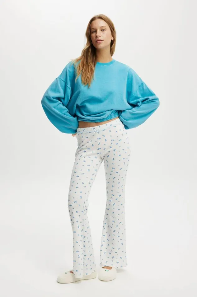 Cozy Sleep Crew Neck Fleece Coastline Blue Women Cotton On Sweats and Hoodies Cozy Sleep Crew Neck Fleece Coastline Blue Women Cotton On Sweats and Hoodies
