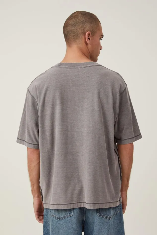Crop Fit Reversed TShirt Slate Stone Men Cotton On Tees and Tanks Crop Fit Reversed TShirt Slate Stone Men Cotton On Tees and Tanks