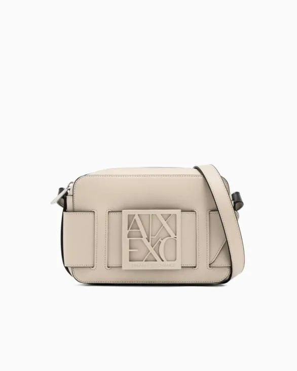 Crossbody Bag With Logo Beige Women Armani Crossbody Bags