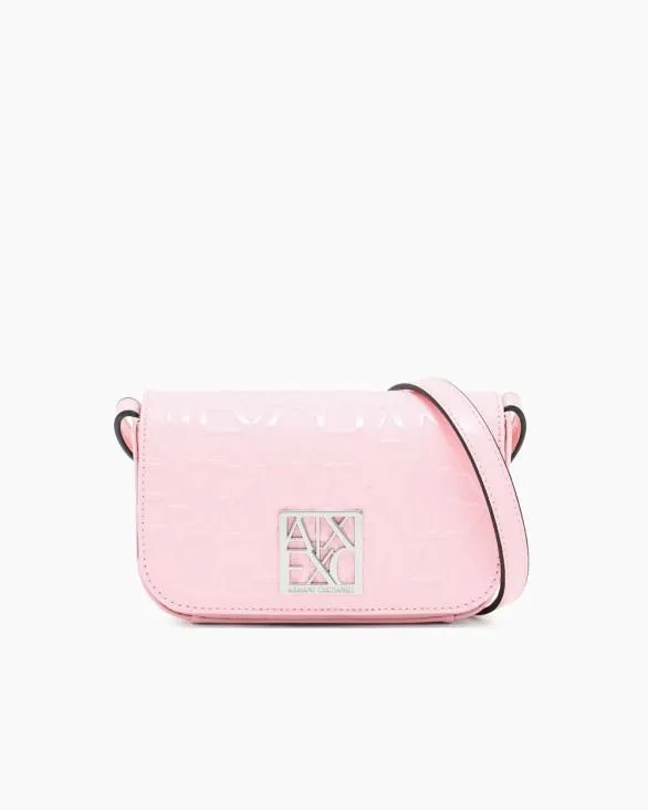 Crossbody Bag With Logo Pink Women Armani Crossbody Bags
