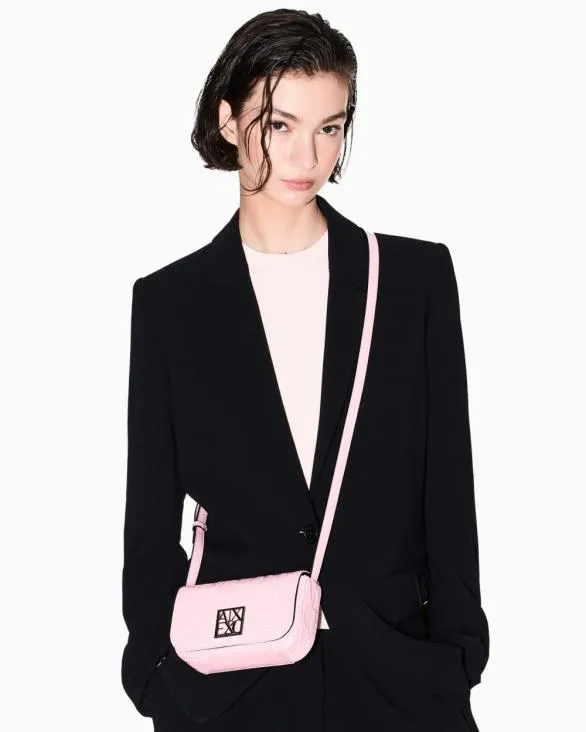 Crossbody Bag With Logo Pink Women Armani Crossbody Bags Crossbody Bag With Logo Pink Women Armani Crossbody Bags