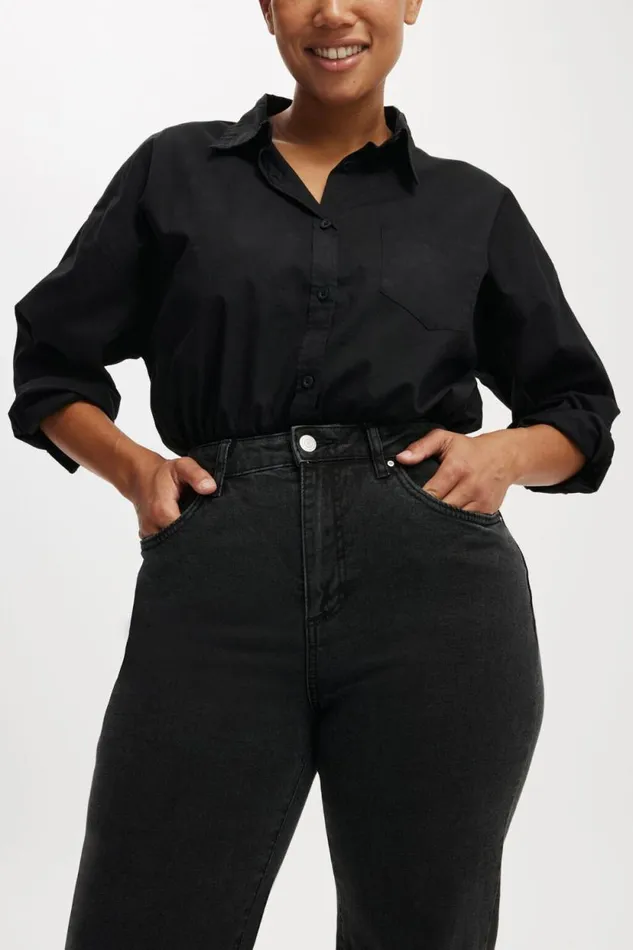 Curvy Stretch Straight Jean Graphite Black Women Cotton On Pants Curvy Stretch Straight Jean Graphite Black Women Cotton On Pants