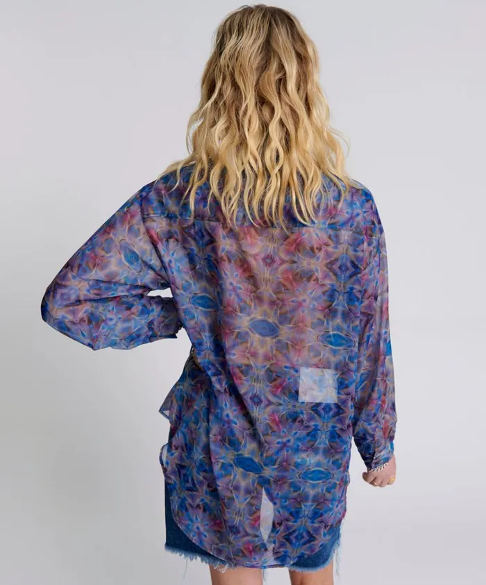 CYMATIC REFLECTIONS UTILITY SHIRT Women One Teaspoon Shirts CYMATIC REFLECTIONS UTILITY SHIRT Women One Teaspoon Shirts