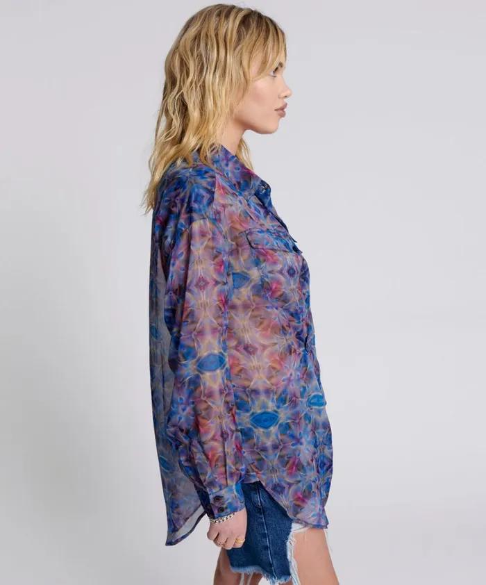 CYMATIC REFLECTIONS UTILITY SHIRT Women One Teaspoon Shirts CYMATIC REFLECTIONS UTILITY SHIRT Women One Teaspoon Shirts