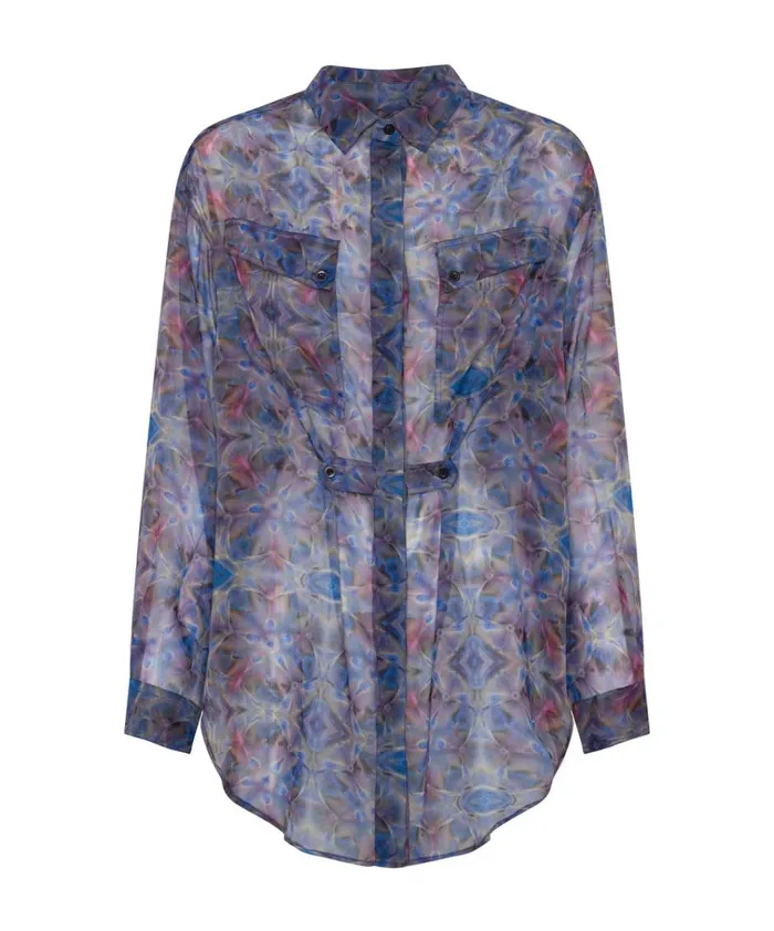 CYMATIC REFLECTIONS UTILITY SHIRT Women One Teaspoon Shirts CYMATIC REFLECTIONS UTILITY SHIRT Women One Teaspoon Shirts
