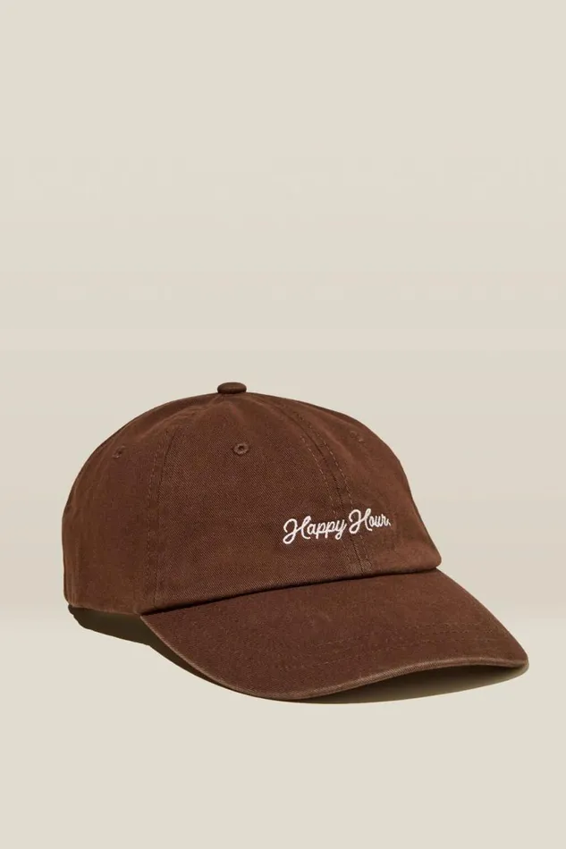 Dad Hat Chocolatehappy Hour Men Cotton On Hats