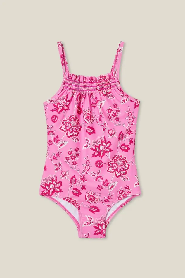 Daisy One Piece Pink Gerberafrida Folk Floral Girls Cotton On Swimwear