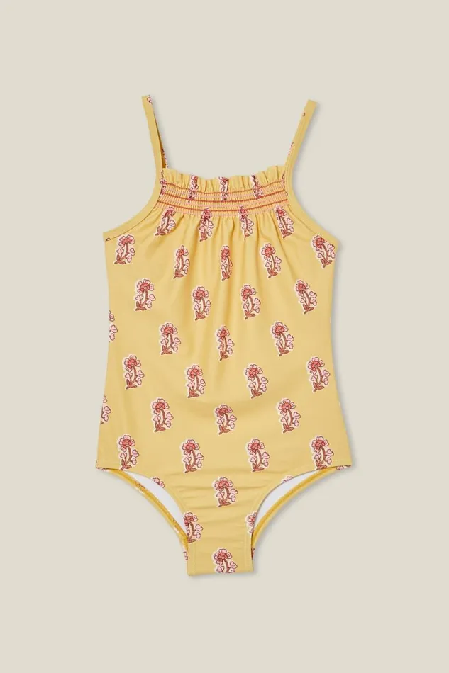 Daisy One Piece Raffiaflora Flower Stamp Girls Cotton On Swimwear