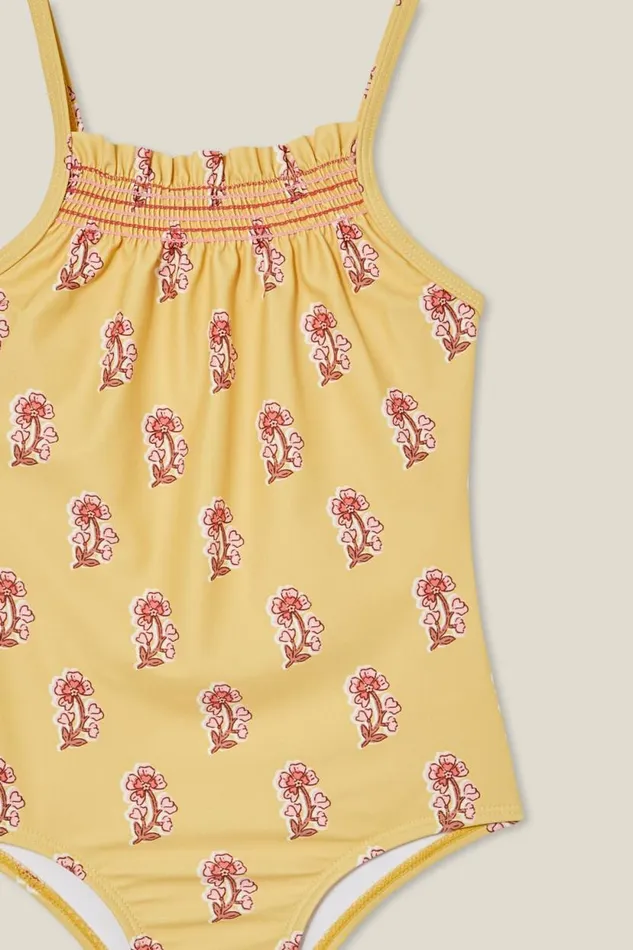 Daisy One Piece Raffiaflora Flower Stamp Girls Cotton On Swimwear Daisy One Piece Raffiaflora Flower Stamp Girls Cotton On Swimwear