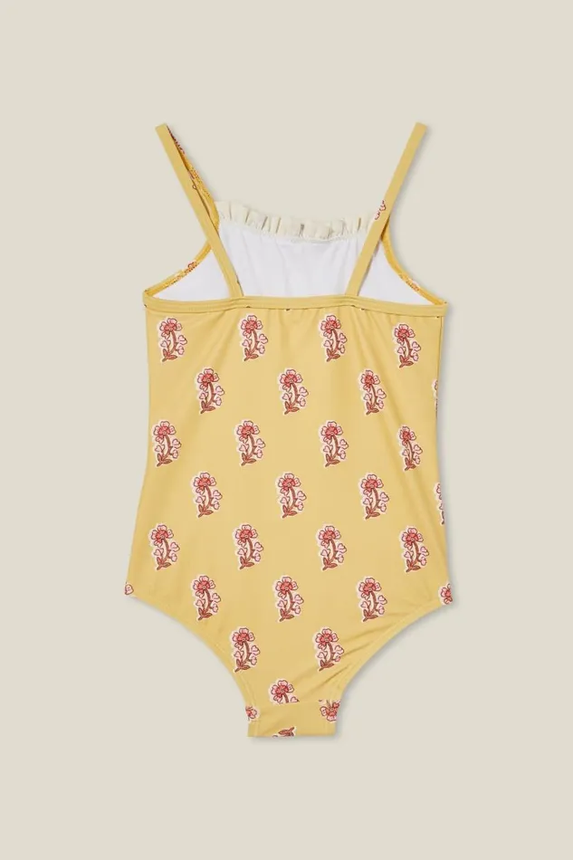 Daisy One Piece Raffiaflora Flower Stamp Girls Cotton On Swimwear Daisy One Piece Raffiaflora Flower Stamp Girls Cotton On Swimwear