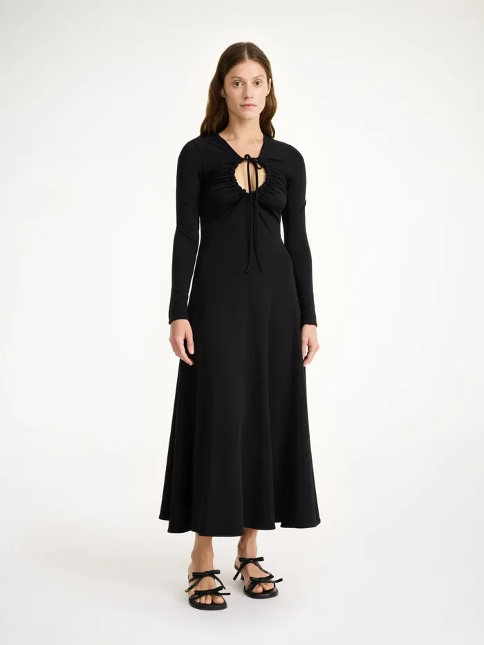 Deija Maxi Dress Black Women By Malene Birger Knitwear