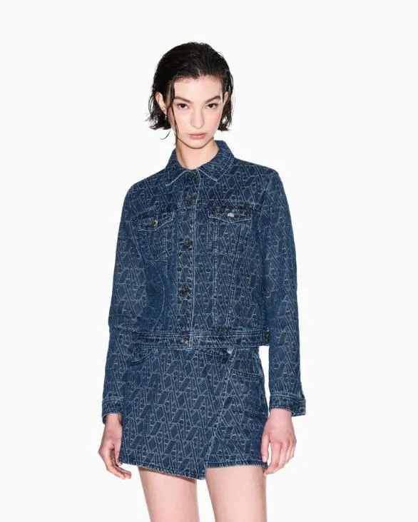 Denim Jackets Blue Women Armani Matching Sets Denim Jackets Blue Women Armani Matching Sets