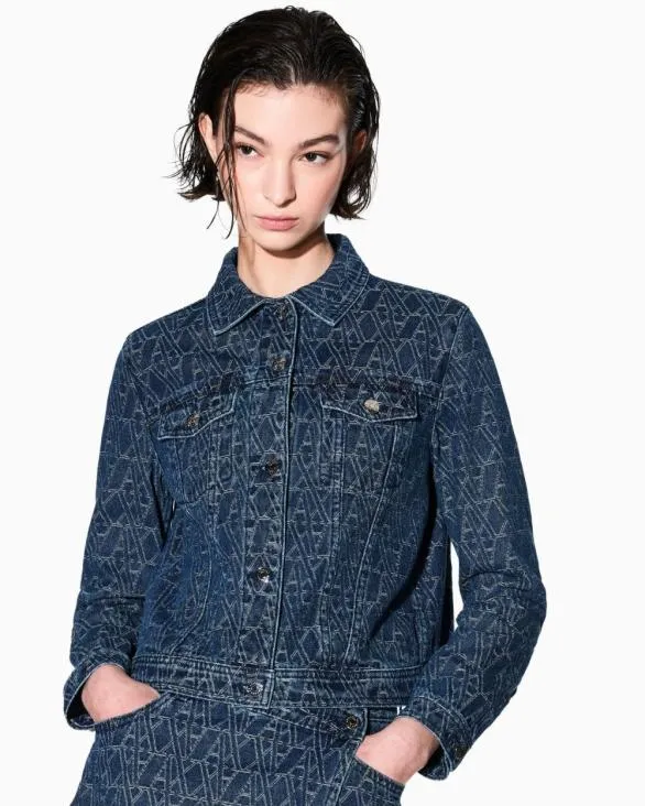 Denim Jackets Blue Women Armani Matching Sets Denim Jackets Blue Women Armani Matching Sets
