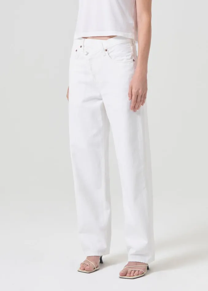 Denim Women Agolde Criss Cross Upsized Jean In Milkshake