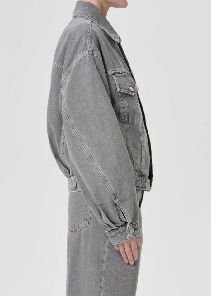 Denim Women Agolde Dalton Balloon Jacket In Dollar