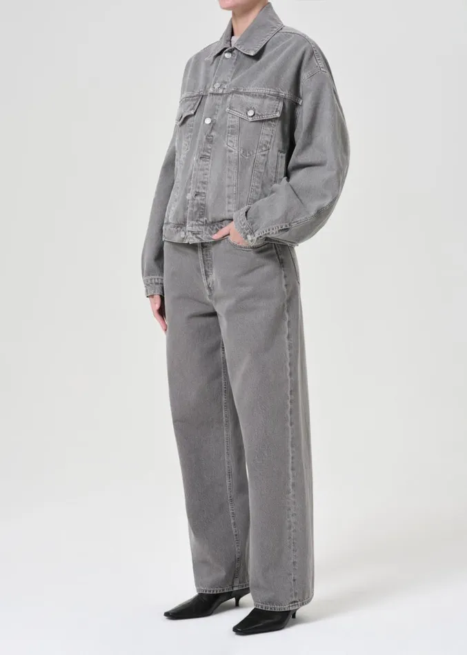 Denim Women Agolde Dalton Balloon Jacket In Dollar