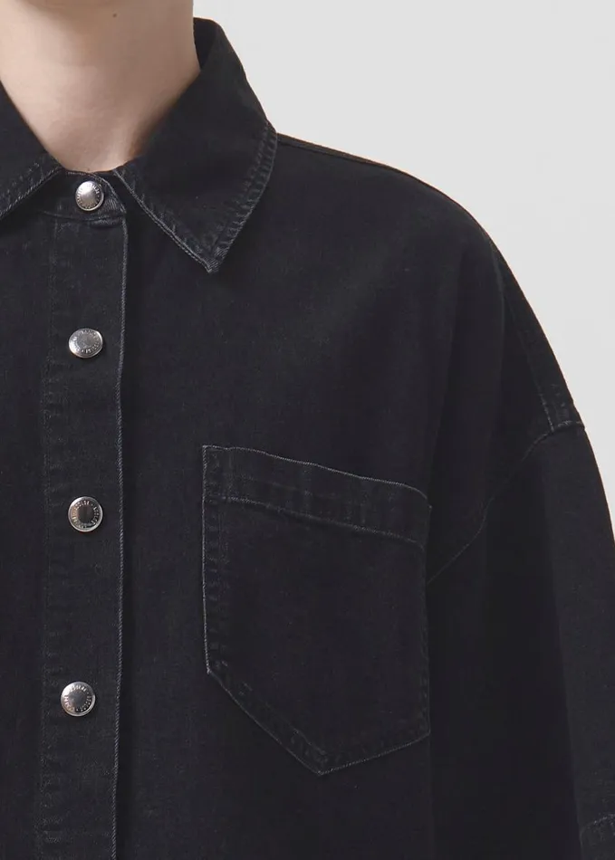 Denim Women Agolde Rona Box Shirt In Intense