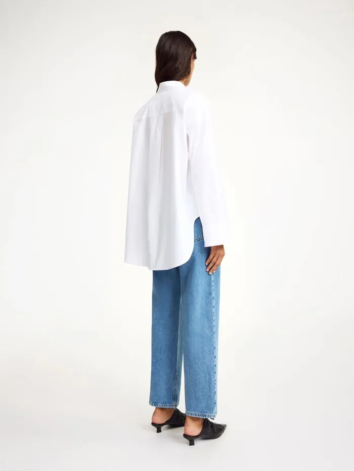 Derris Organic Cotton Shirt Pure White Women By Malene Birger Shirts