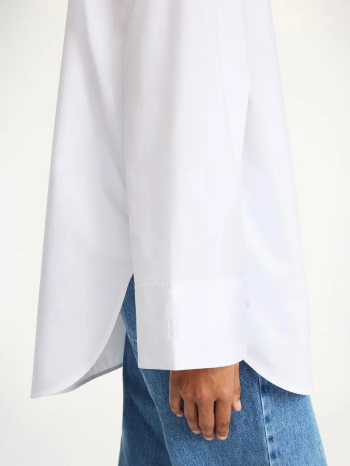 Derris Organic Cotton Shirt Pure White Women By Malene Birger Shirts