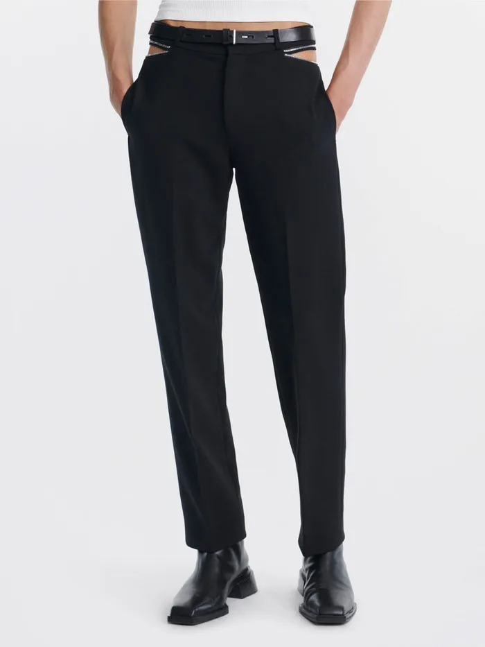 Dion Lee Core SLIM ZIP WAIST PANT Black 8211 Shop