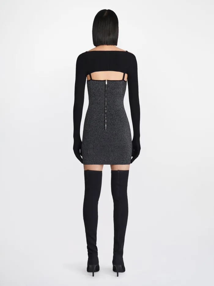 Dion Lee Dresses REFLECTIVE WIRE MINI DRESS Asphaltblack Reflective 8211 Shop