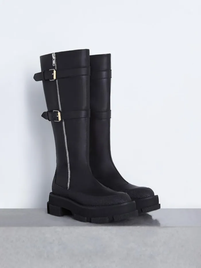 Dion Lee Footwear GAO KNEE HIGH UNISEX BOOT Black 8211 Accessories