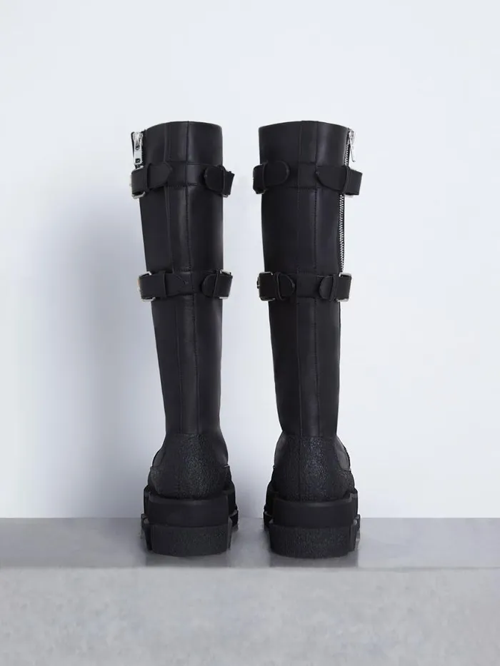 Dion Lee Footwear GAO KNEE HIGH UNISEX BOOT Black 8211 Accessories