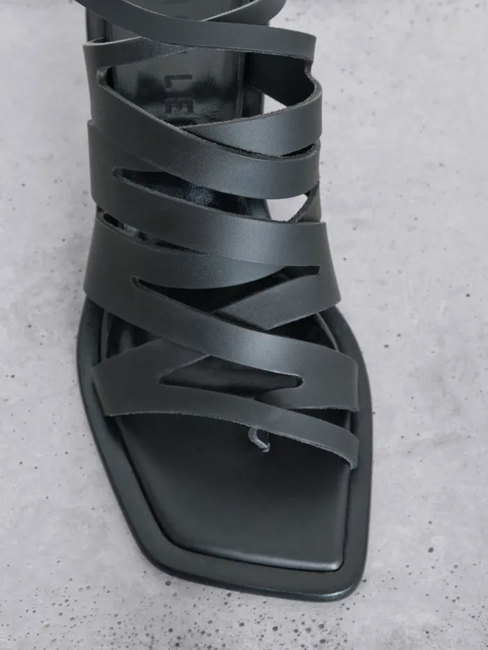 Dion Lee Footwear VACHETTA INTERLOCK HEEL Black 8211 Accessories