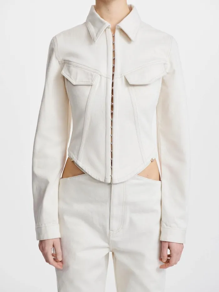 Dion Lee Outerwear DENIM CORSET JACKET Natural 8211 Shop