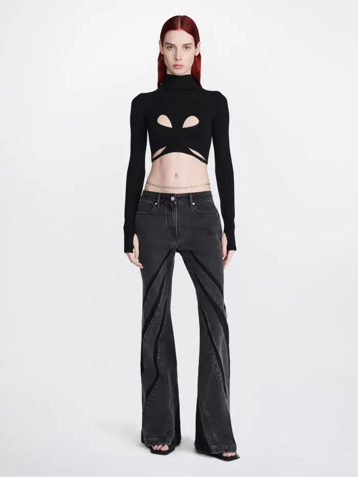 Dion Lee Pants DARTED BOOTCUT JEAN Washed Black 8211 Shop