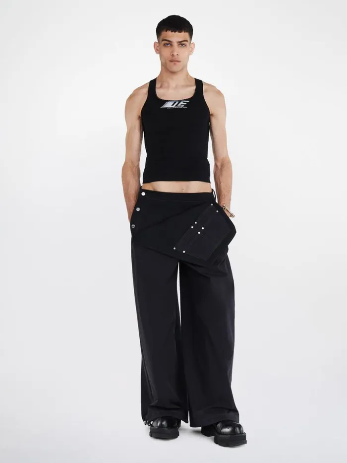 Dion Lee Pants FOLDOVER PARACHUTE PANT Black 8211 UnisexShop