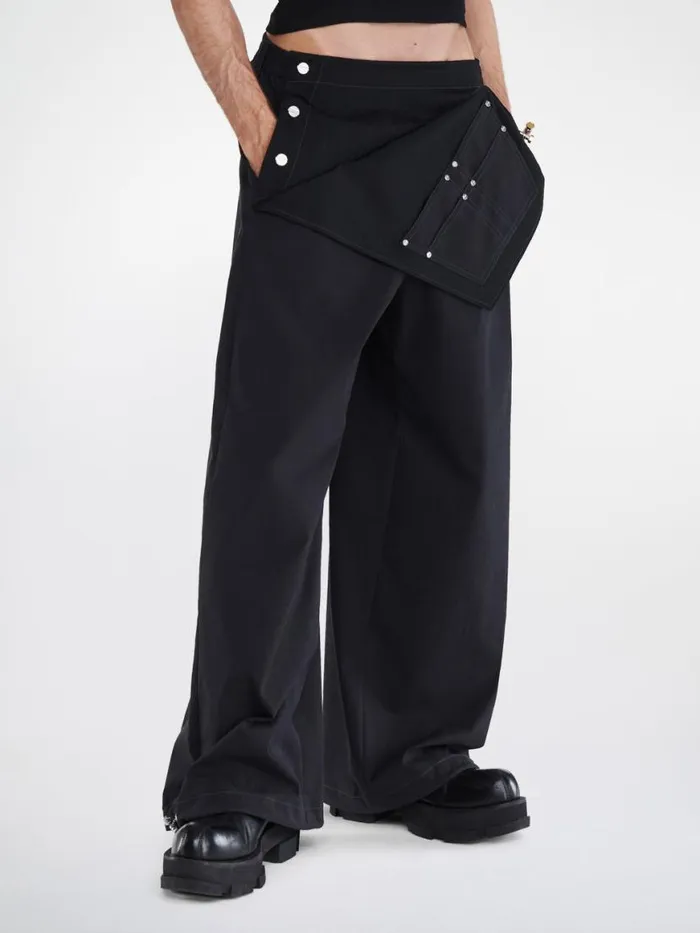 Dion Lee Pants FOLDOVER PARACHUTE PANT Black 8211 UnisexShop
