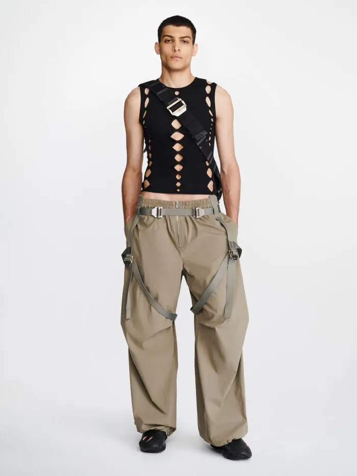 Dion Lee Pants HARNESS FLIGHT PANT Sage 8211 UnisexShop