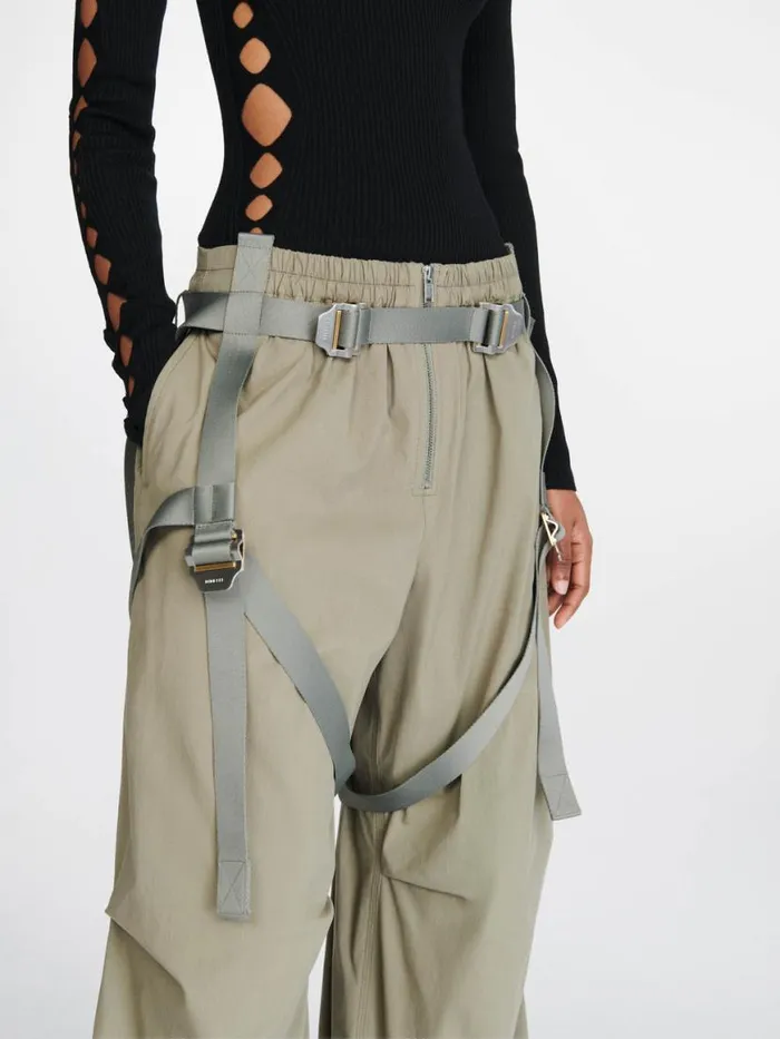 Dion Lee Pants HARNESS FLIGHT PANT Sage 8211 UnisexShop
