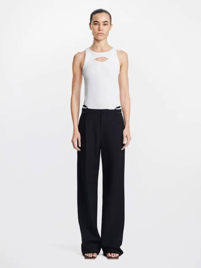Dion Lee Pants LINGERIE WOOL PANT Black 8211 UnisexShop