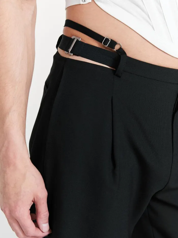 Dion Lee Pants LINGERIE WOOL PANT Black 8211 UnisexShop