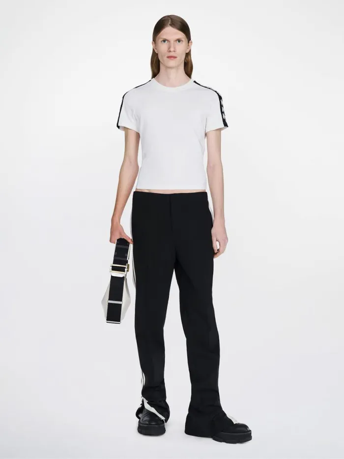 Dion Lee Tops APPLIQUE SLIM TEE Ivoryblack 8211 UnisexShop
