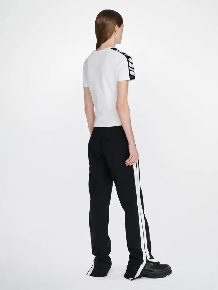 Dion Lee Tops APPLIQUE SLIM TEE Ivoryblack 8211 UnisexShop